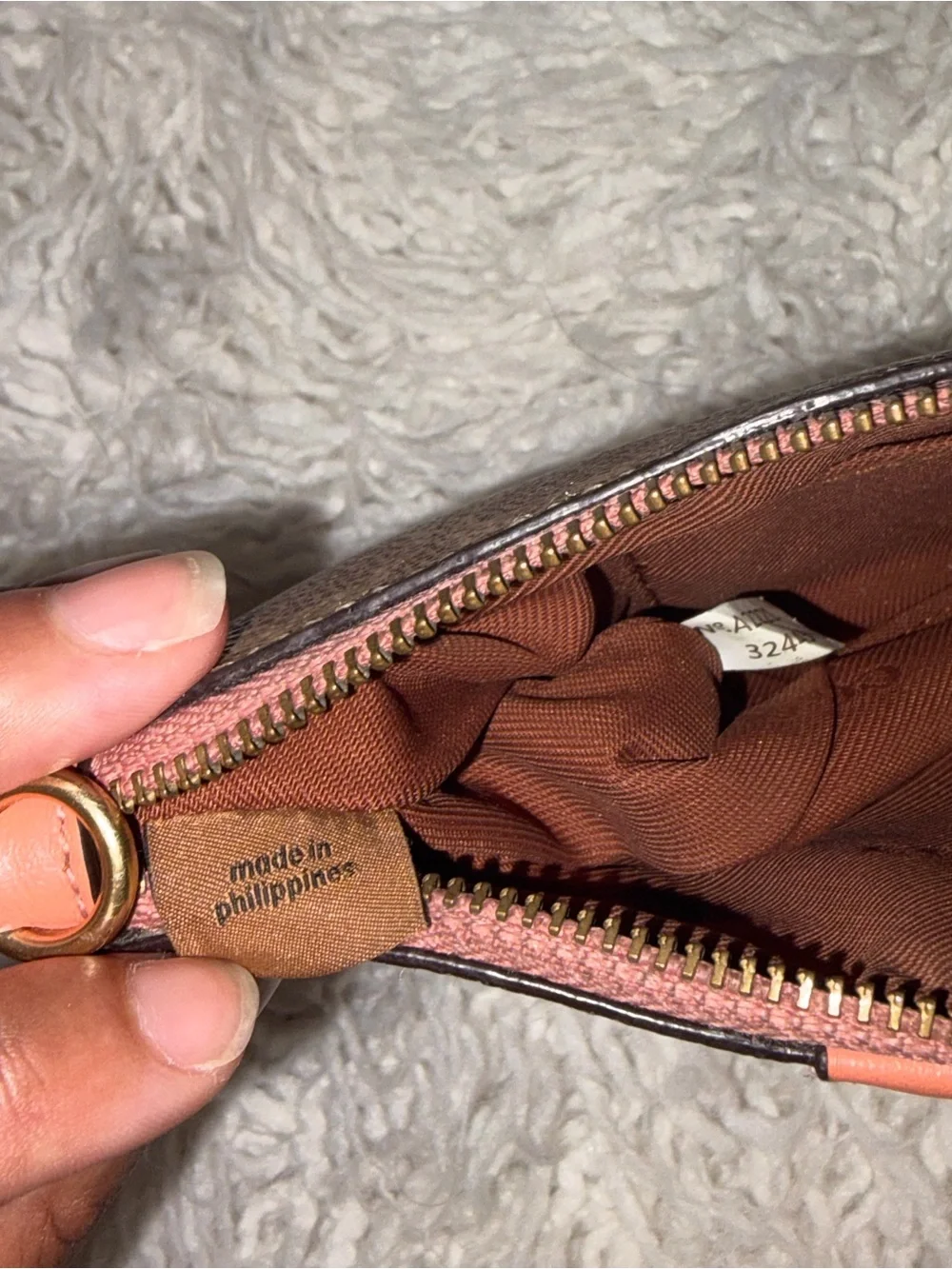 Coach Signature Canvas Wristlet (Clutch)